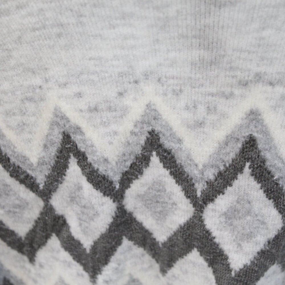 Verve Ami Ivory and Charcoal Diamond Pattern Cardigan - Picture 2 of 12